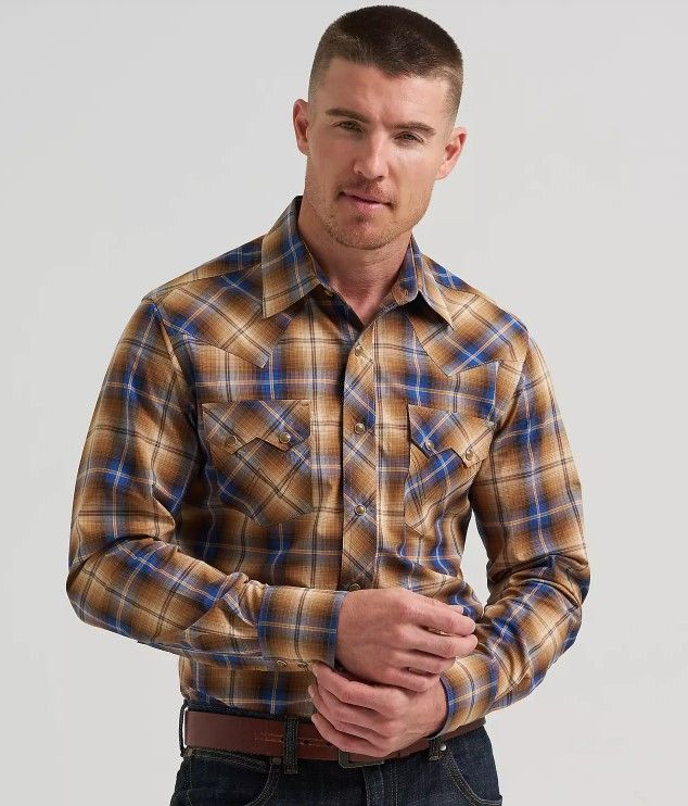 Wrangler Retro Western Shirt Snap Buttons 5596