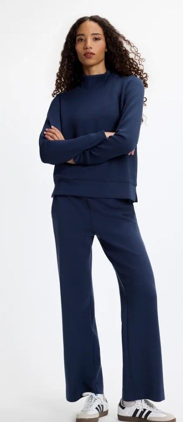 MPG Dreamweave Mock Neck  Sweat Shirt, Colour: Navy, Size: XS