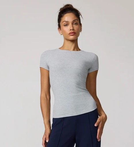 MPG Baby Rib Tee, Colour: HTR Concrete, Size: S