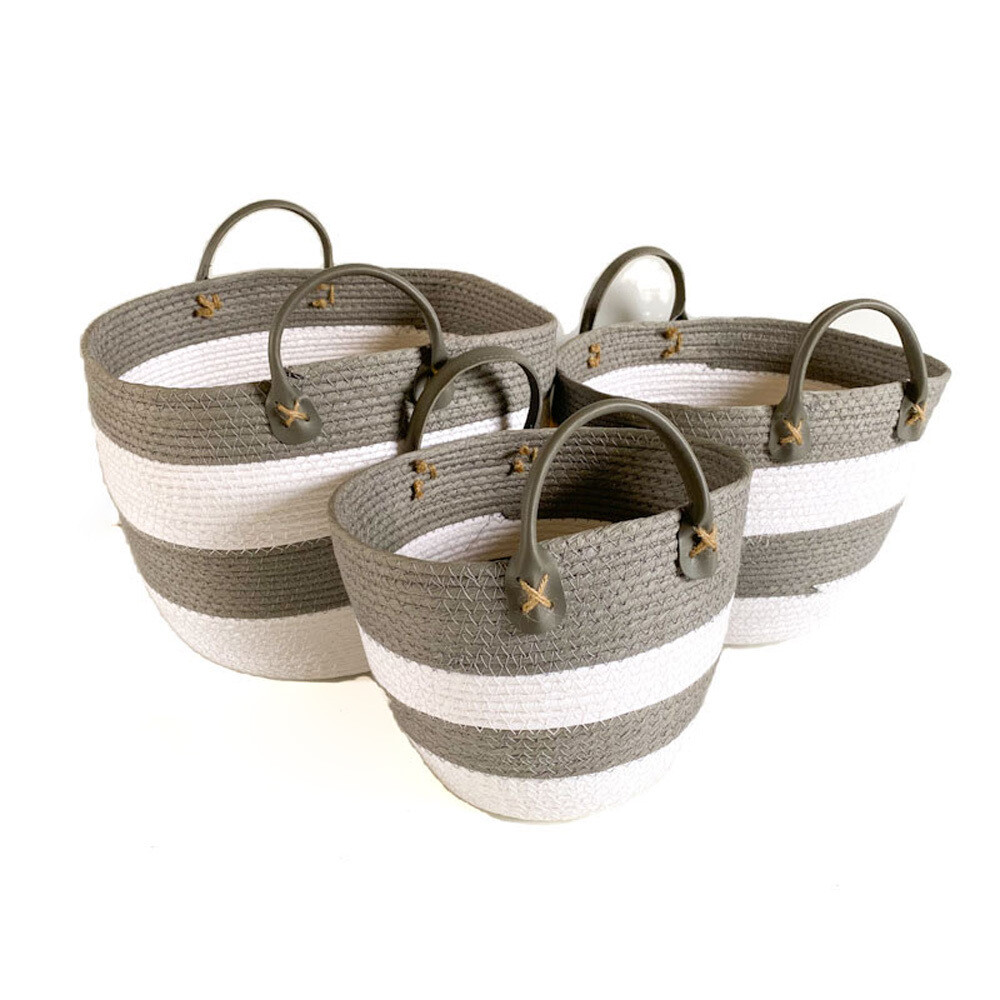 Basket - Nautical grey/white