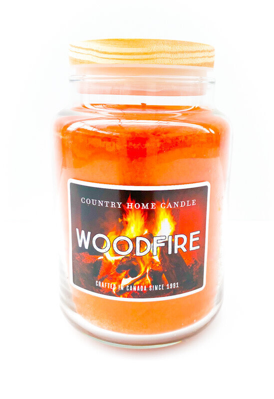 Candle LRG Caramel Tones Woodfire