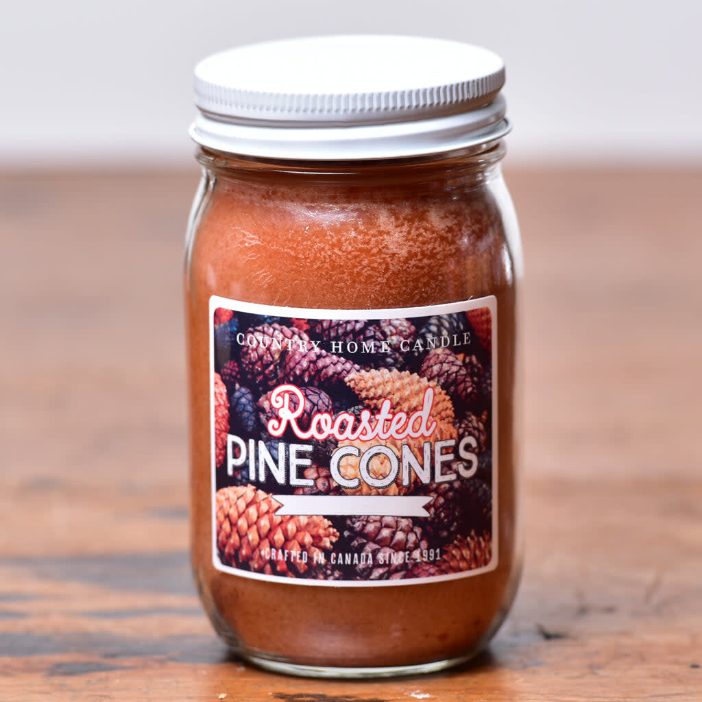 Candle 16 oz Caramel Tones Roasted Pinecones