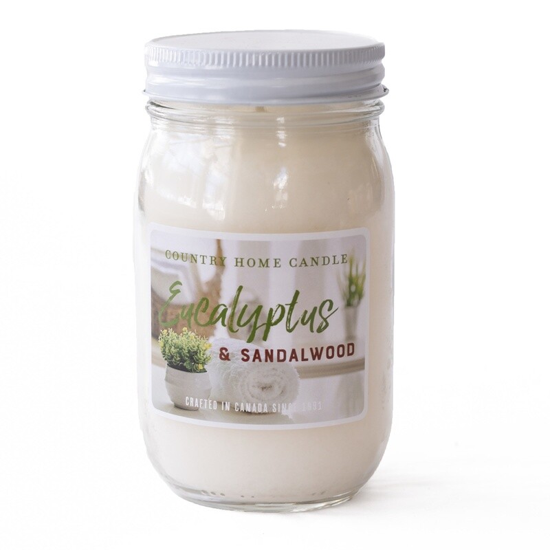 Candle 16 oz. Eucalyptus &amp; Sandalwood