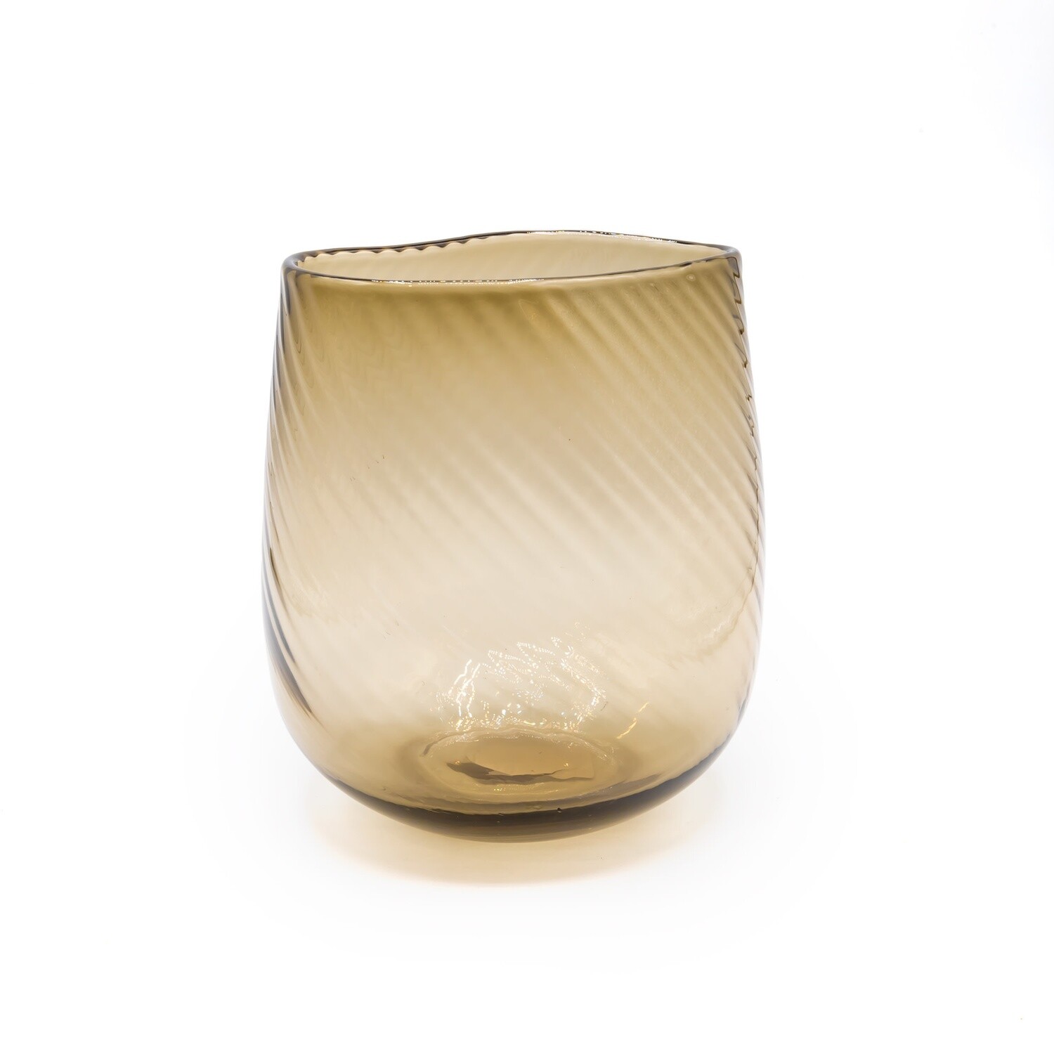 Glass Vase - Light Brown