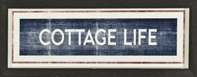 Art - Cottage Life Sign 6" x 18"