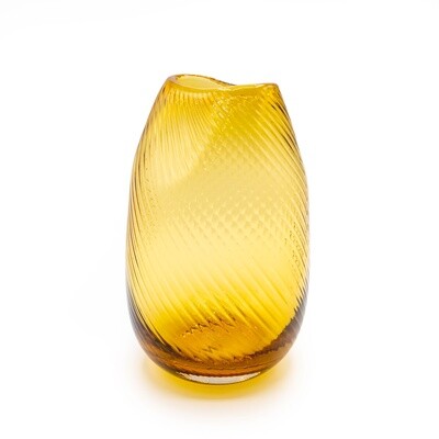 Glass vase - yellow