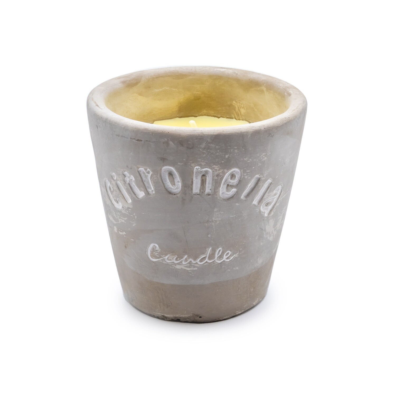 Citronella Candle - Cement Pot