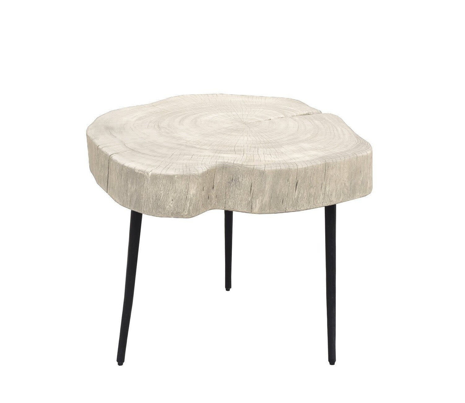 Side Table - Organic Trunk White Washed