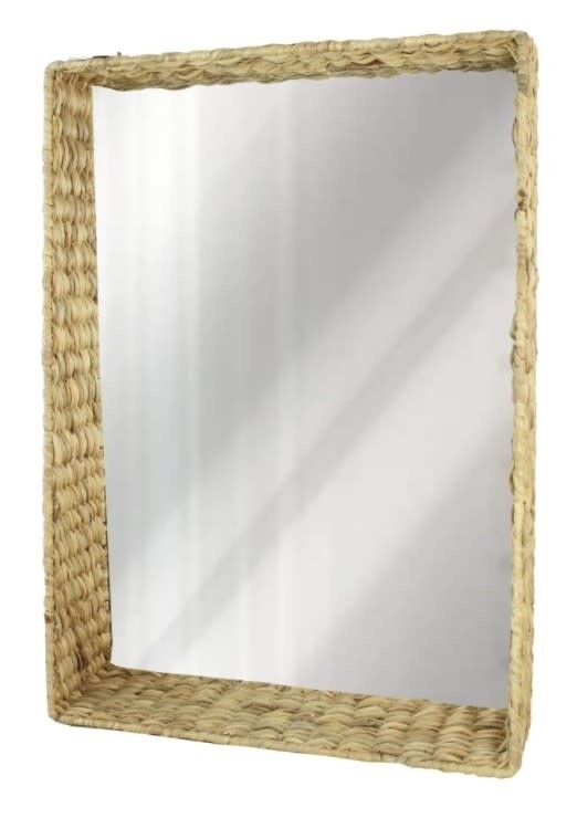 Mirror - Woven Straw Rectangle 20x29&quot;