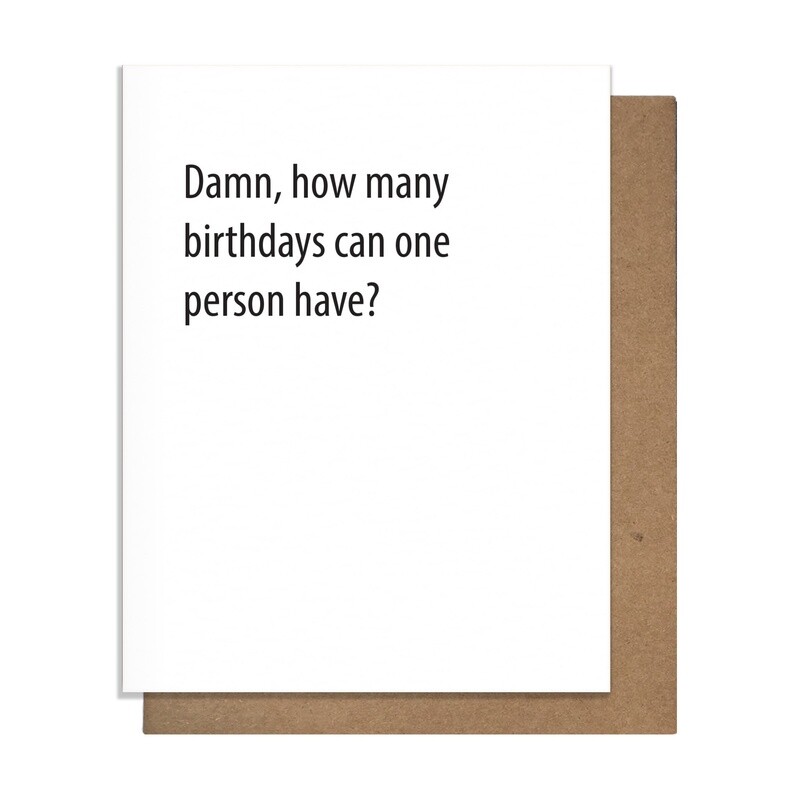 Birthday Card - How Many
