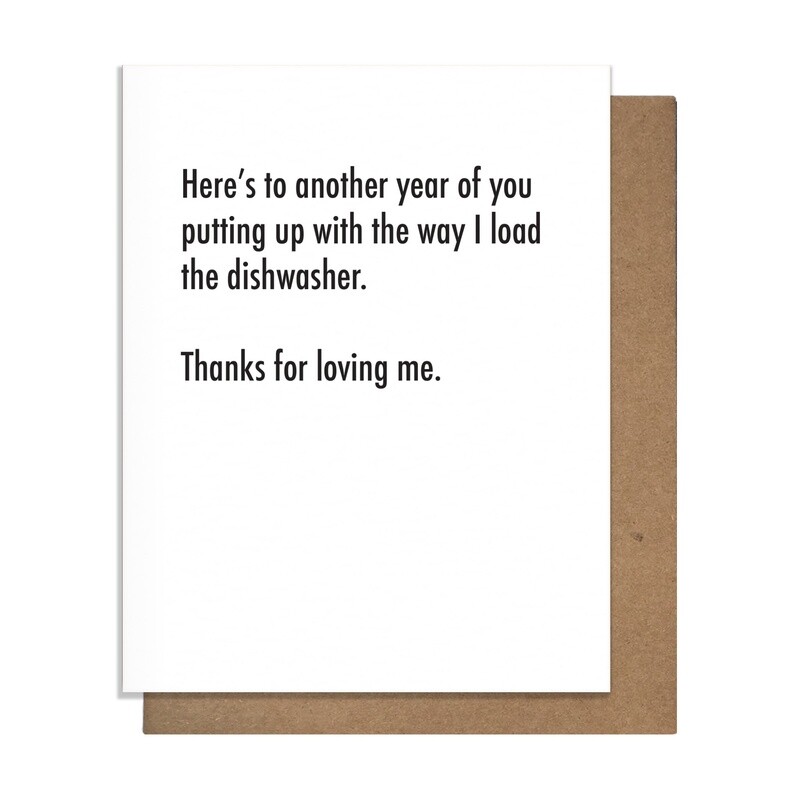 Anniversary Card - Dishwasher