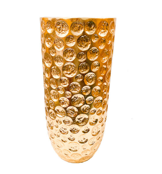 Vase - Gold Ceramic 32x32x70cm