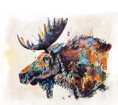 Art - Monty the Moose 30 X 40&quot; (aluminum)