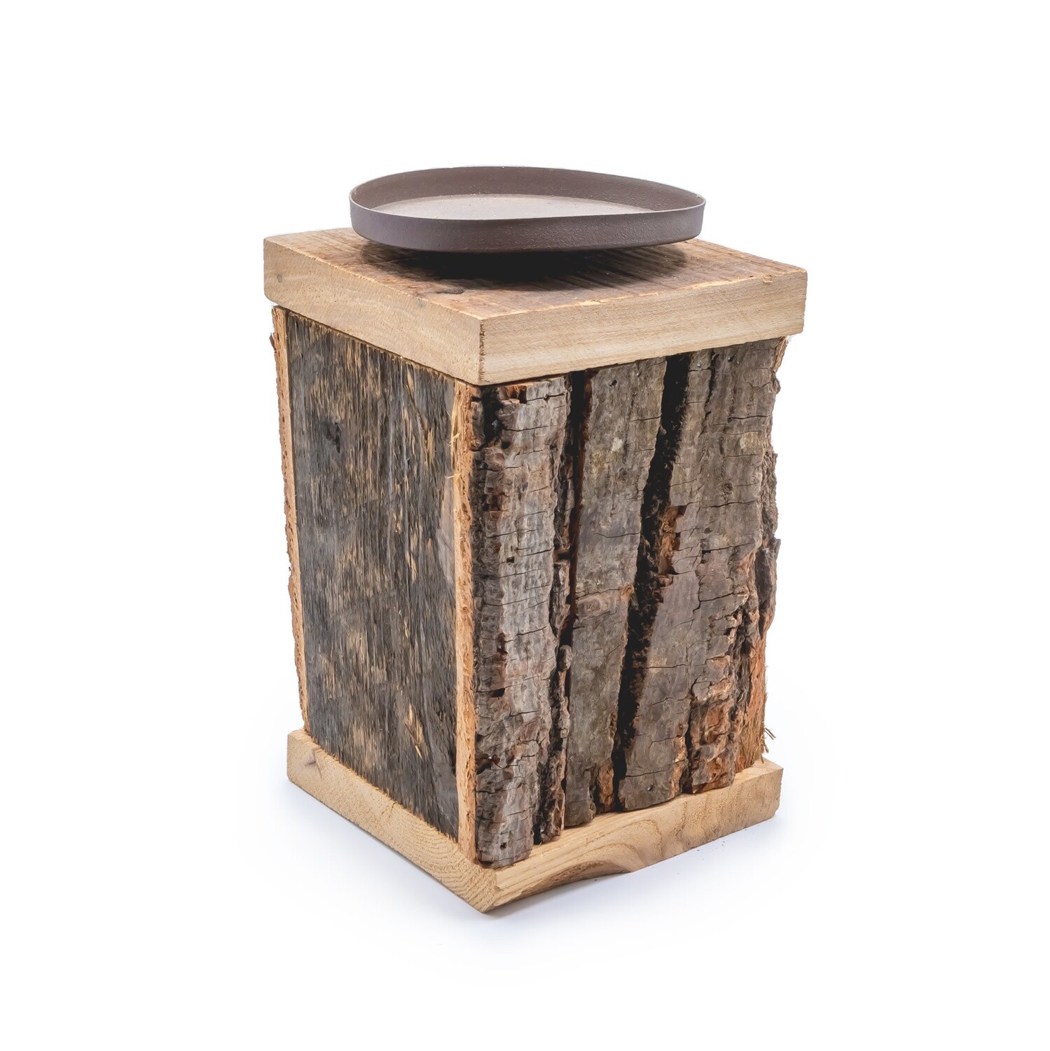 Candle Holder - Single, Natural 12x12x21cm