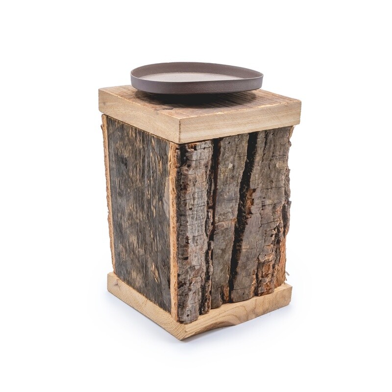 Candle Holder - Single, Natural 12x12x21cm