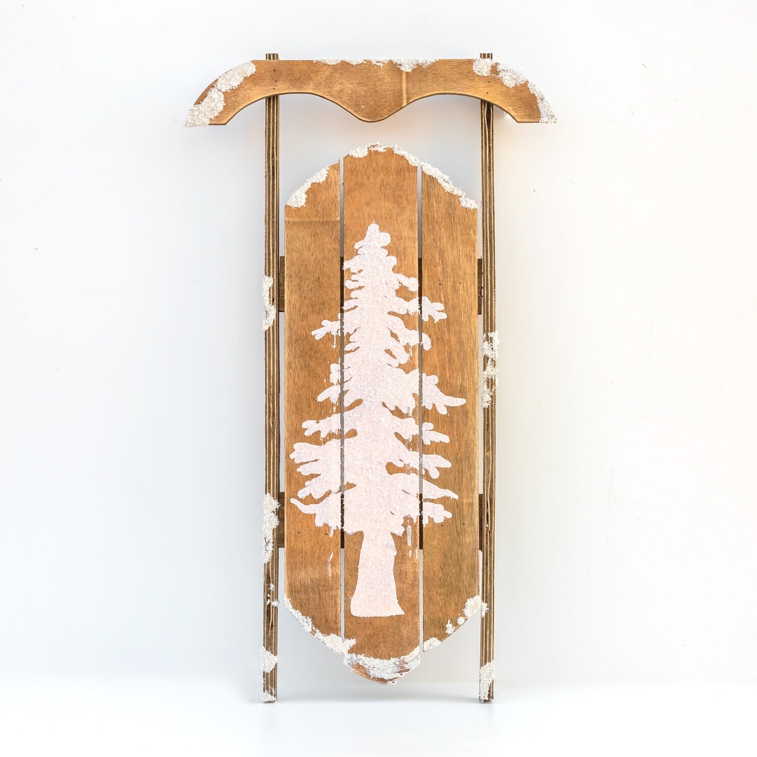 Sleigh - Wood with Tree 40x5x70cm