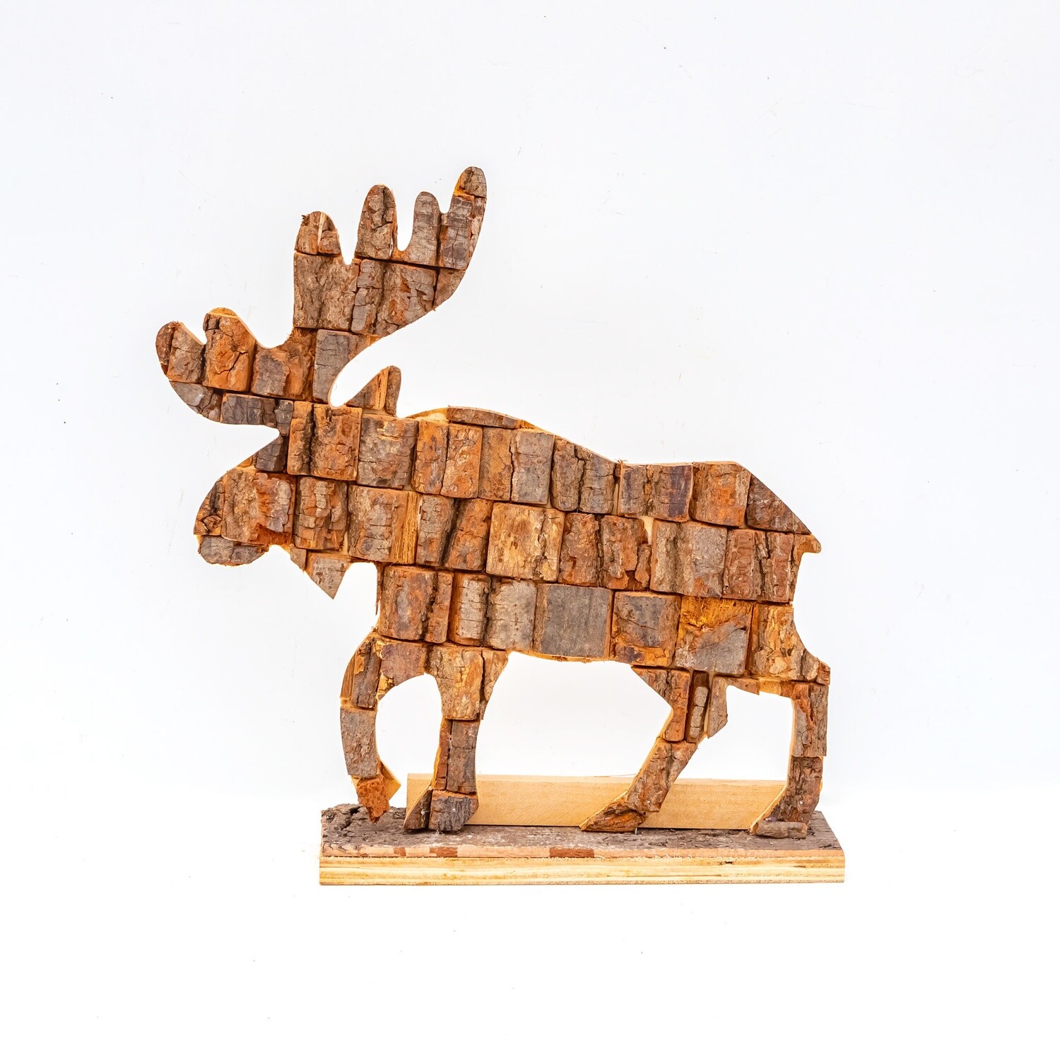 Standing Moose - Bark 30x6x30cm
