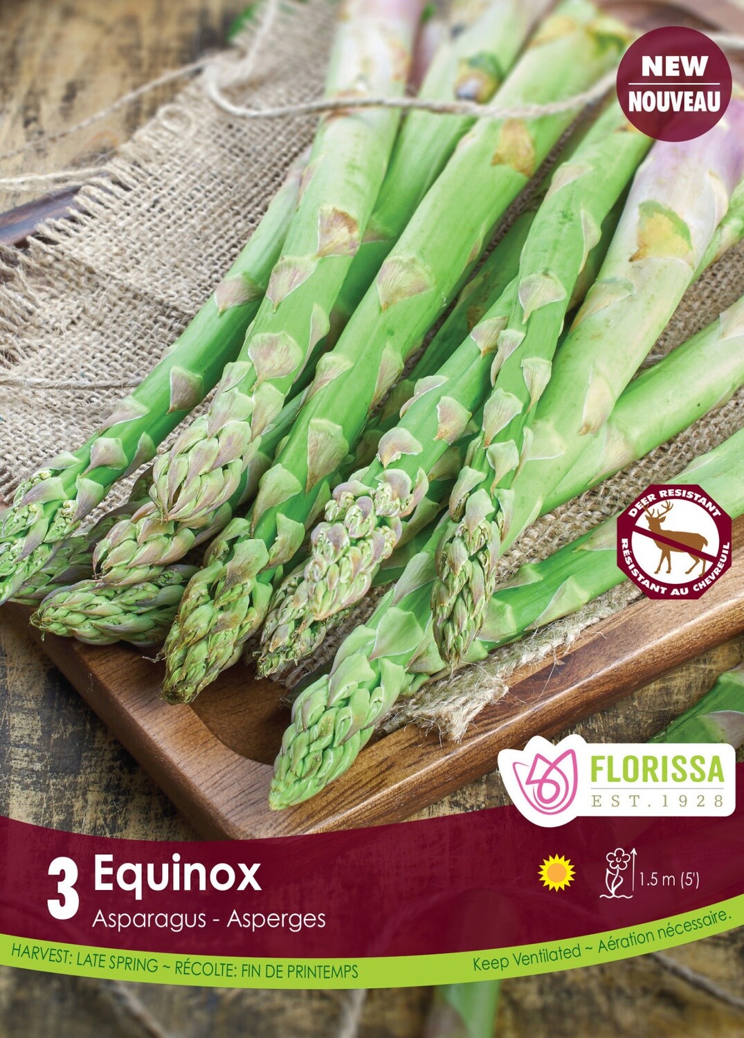 Asparagus (root pkg) - Equinox (3/pkg)
