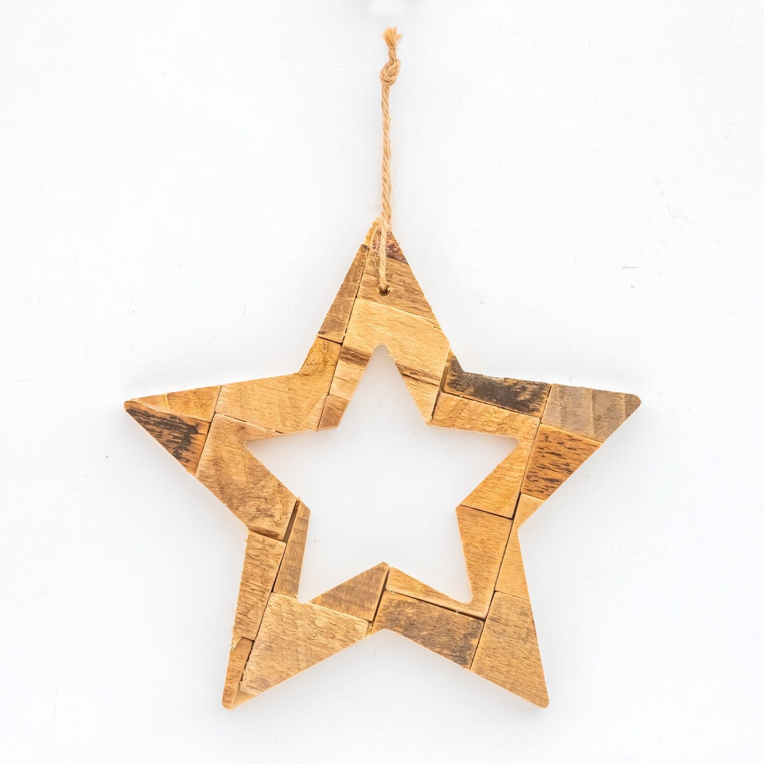 Ornament - Natural Star Cutout 20x20x1.5cm