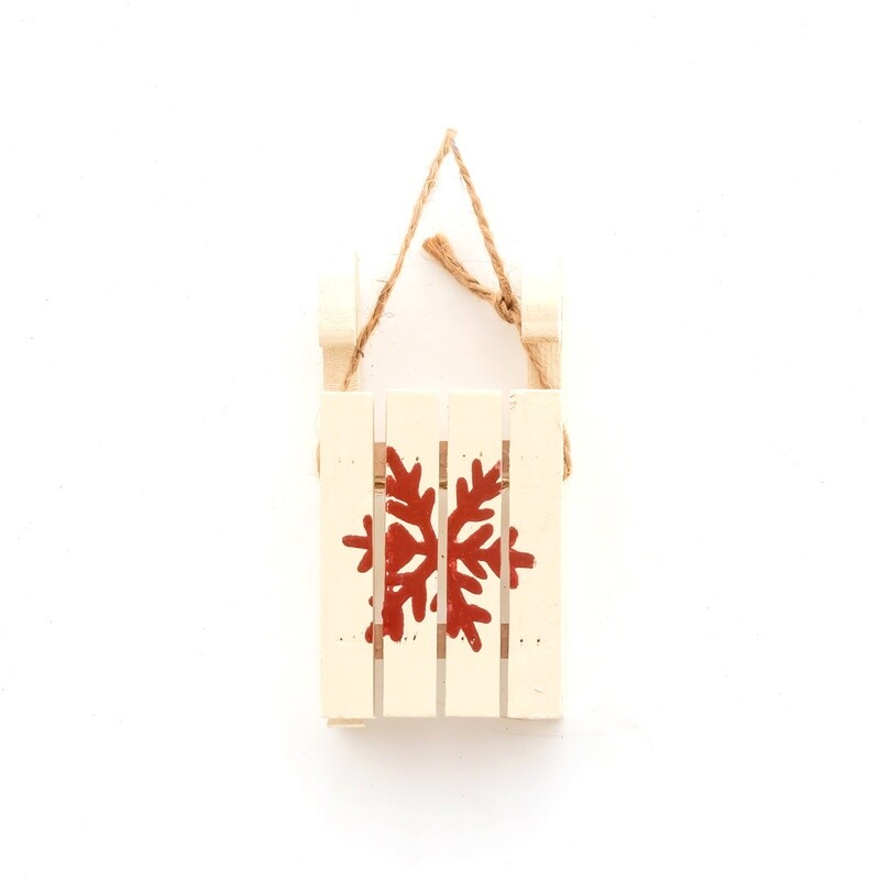 Ornament - White Sled
