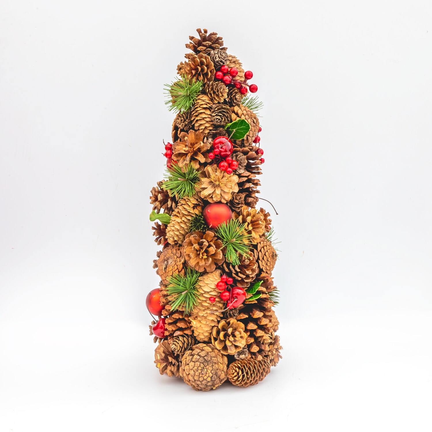 Standing Tree - Pinecones + Red