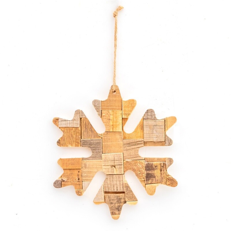 Ornament - Natural Snowflake 20x20x1.5cm