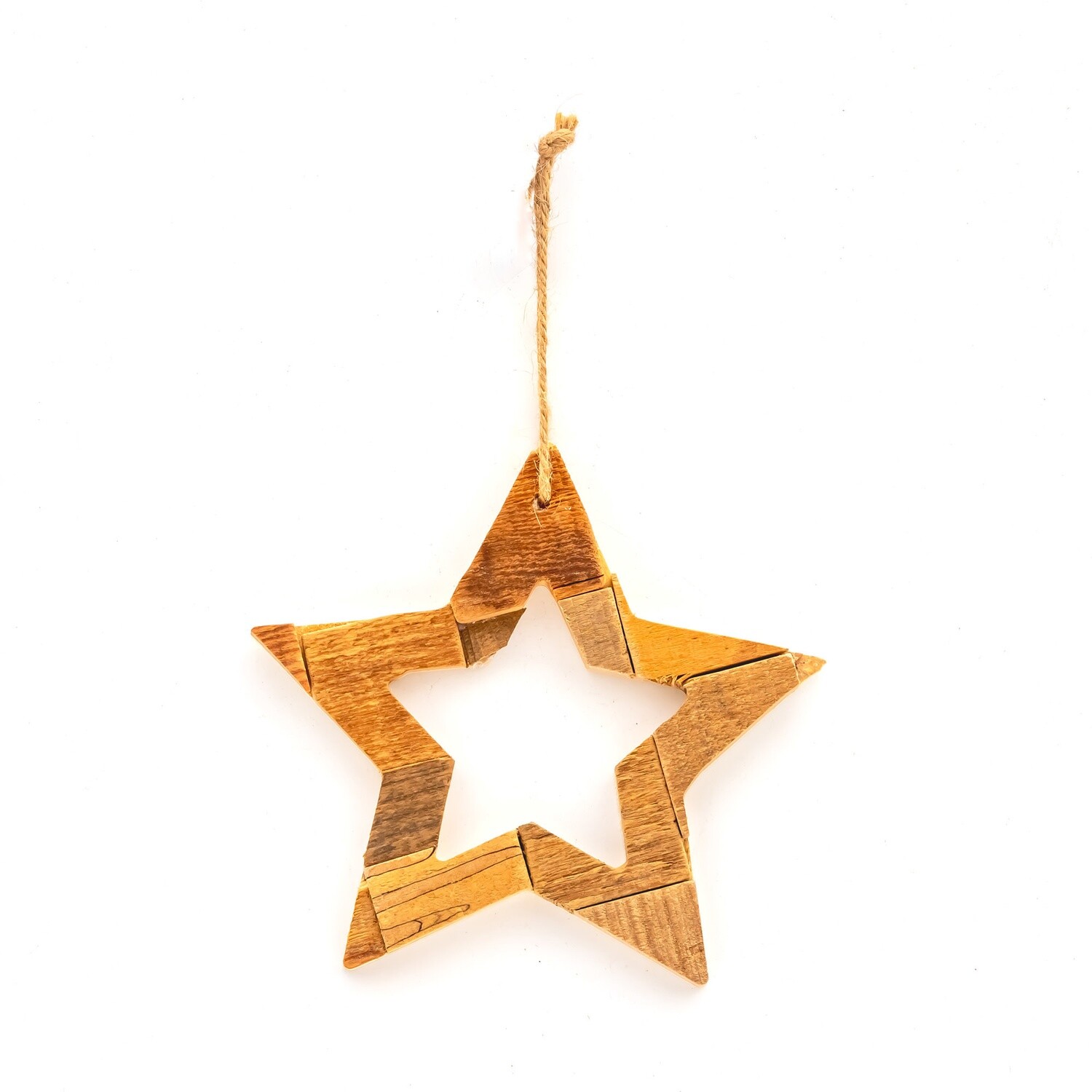 Ornament - Natural Star Cutout 15x15x1.5cm