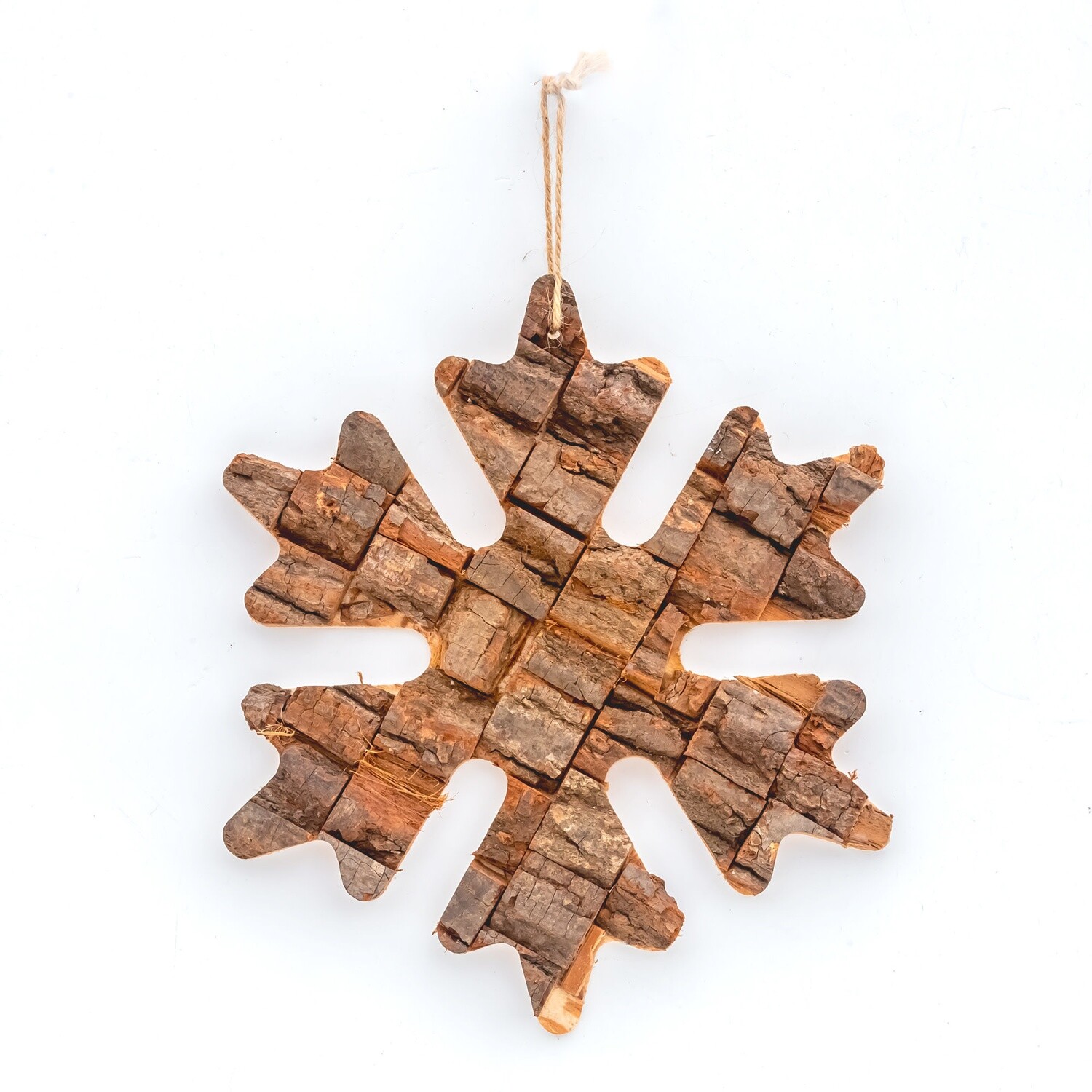 Ornament - Wood Snowflake 25x25.1.5cm