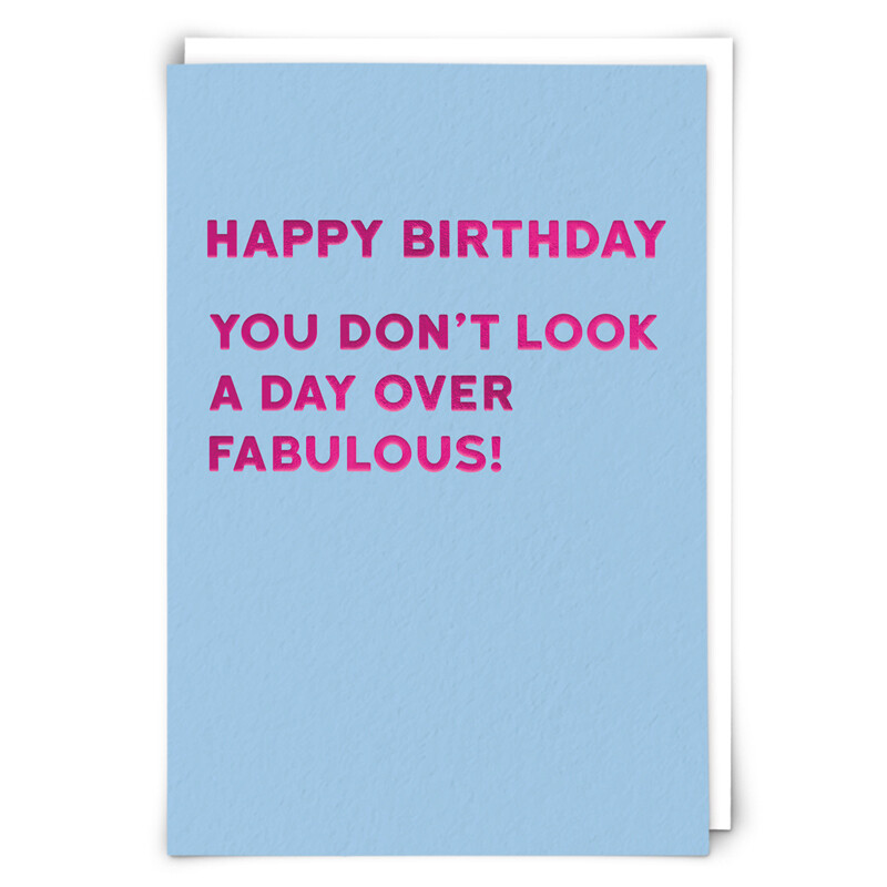 Birthday Card : Fabulous - Blank