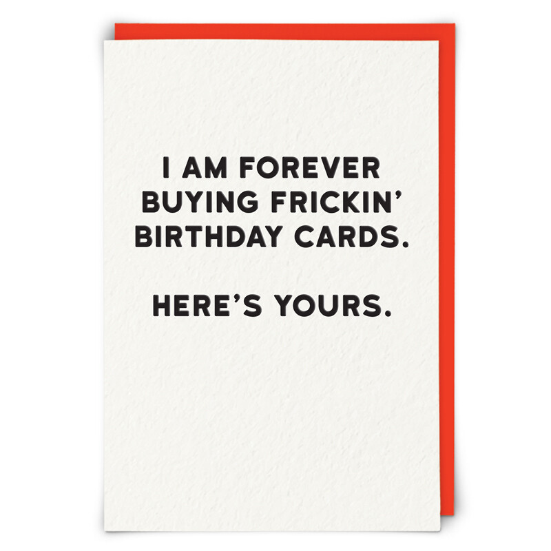 Birthday Card: Here&#39;s Yours - Blank