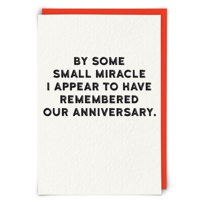 Anniversary Card : Miracle - Blank