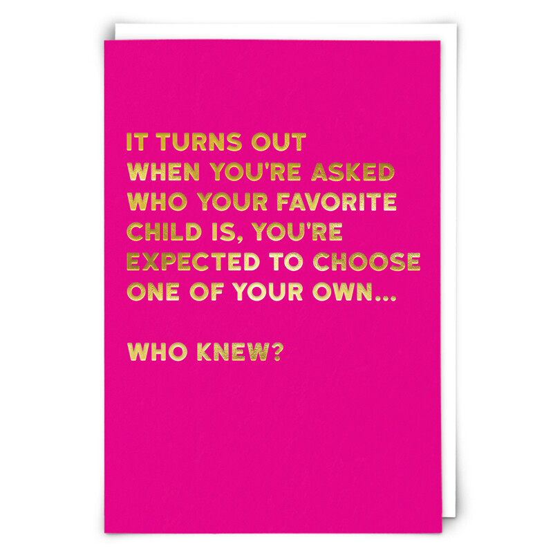 Friendhip Card: Turns Out - Blank