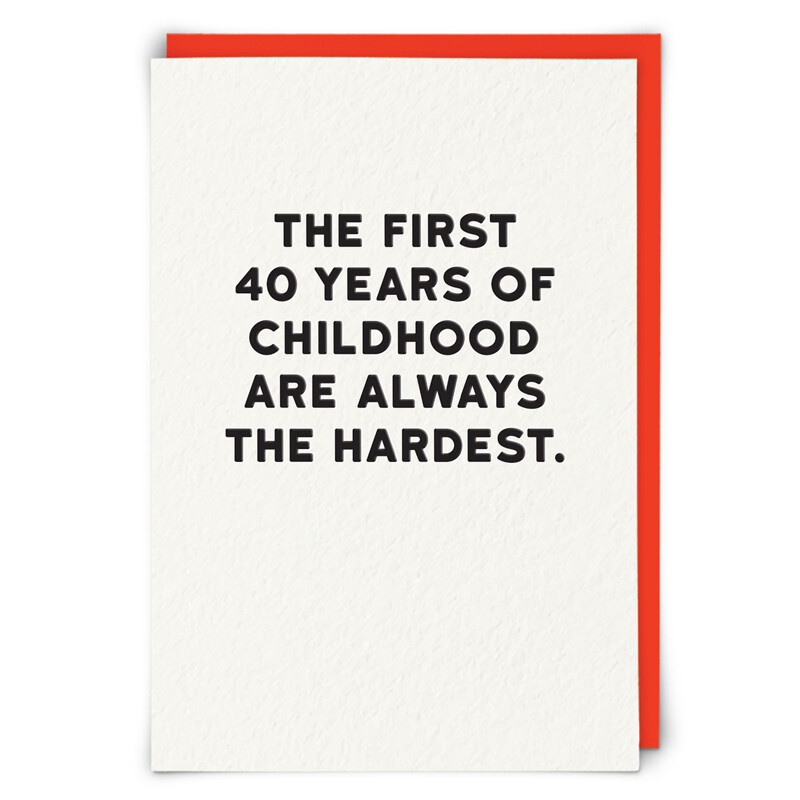 Birthday Card: First 40 - Blank