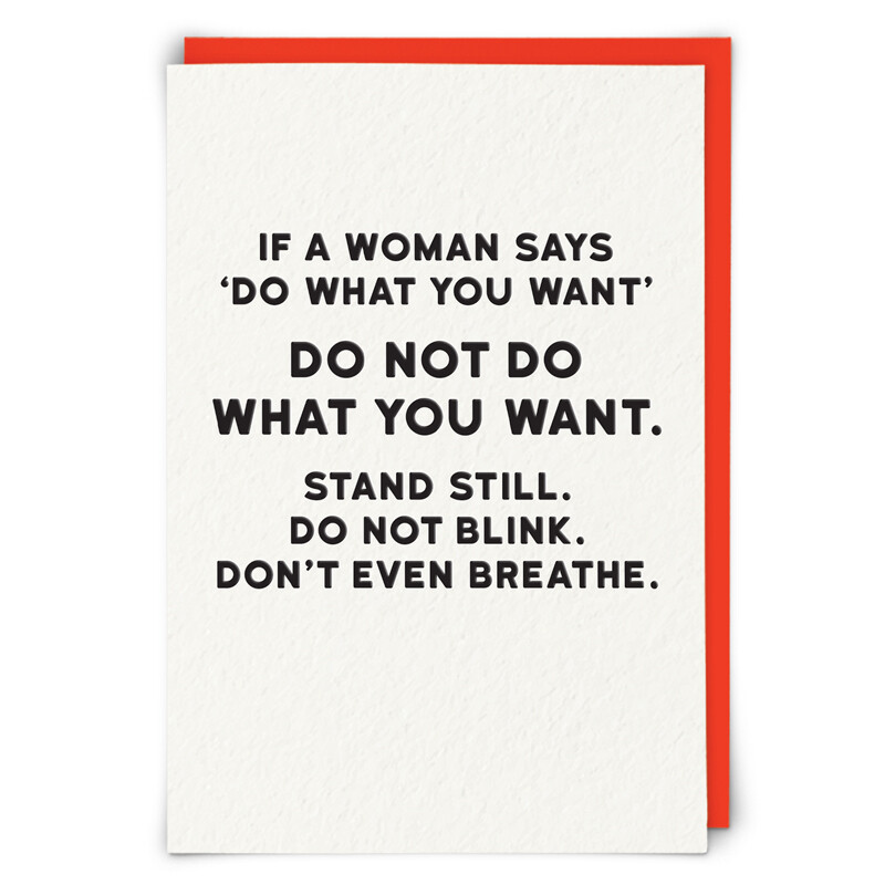 Friendship Card: Don&#39;t Breathe - Blank