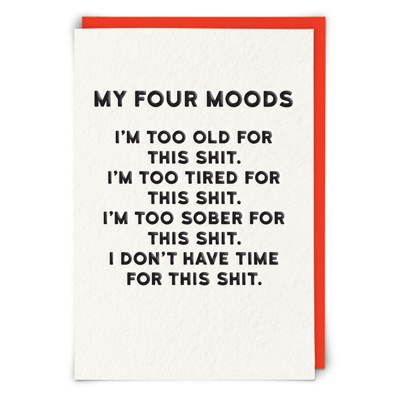 Friendship Card: Four Moods - Blank