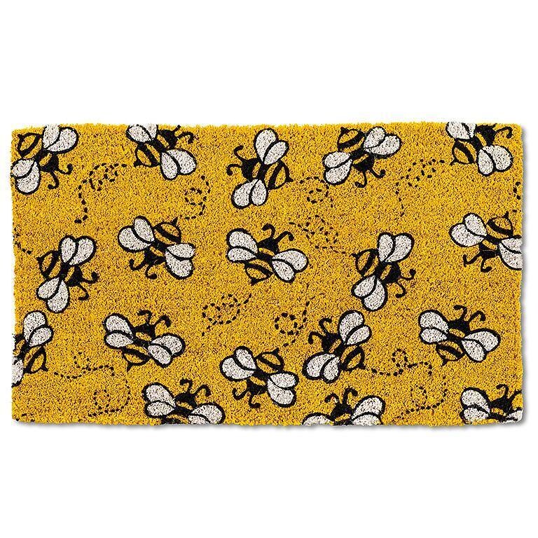 Doormat - Yellow Flying Bees - 18 X 30