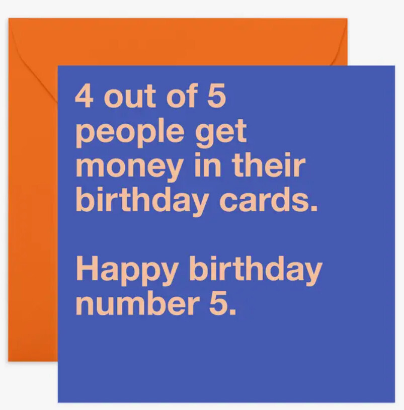 Birthday Card - 4 Out of 5 People