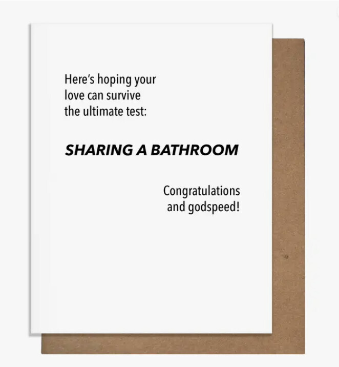 Wedding Card: Share Bathroom
