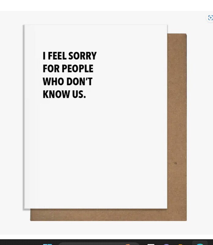 Friendship Card: Don&#39;t Know us