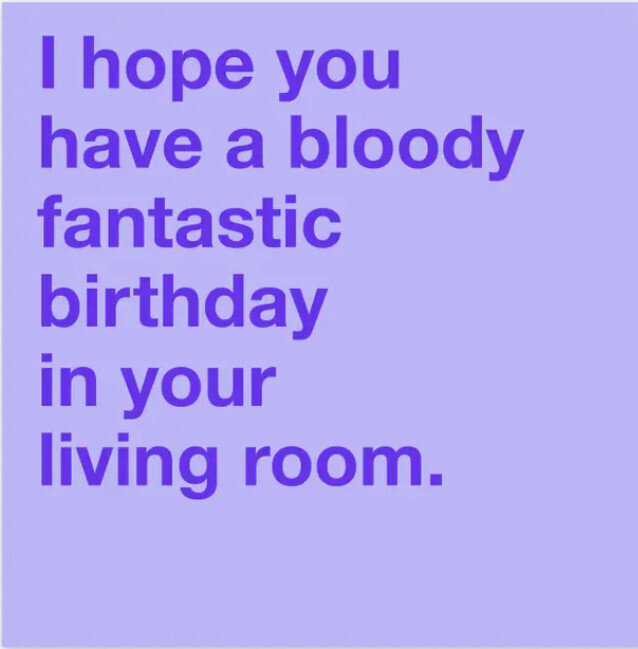 Birthday Card - Bloody Fantastic