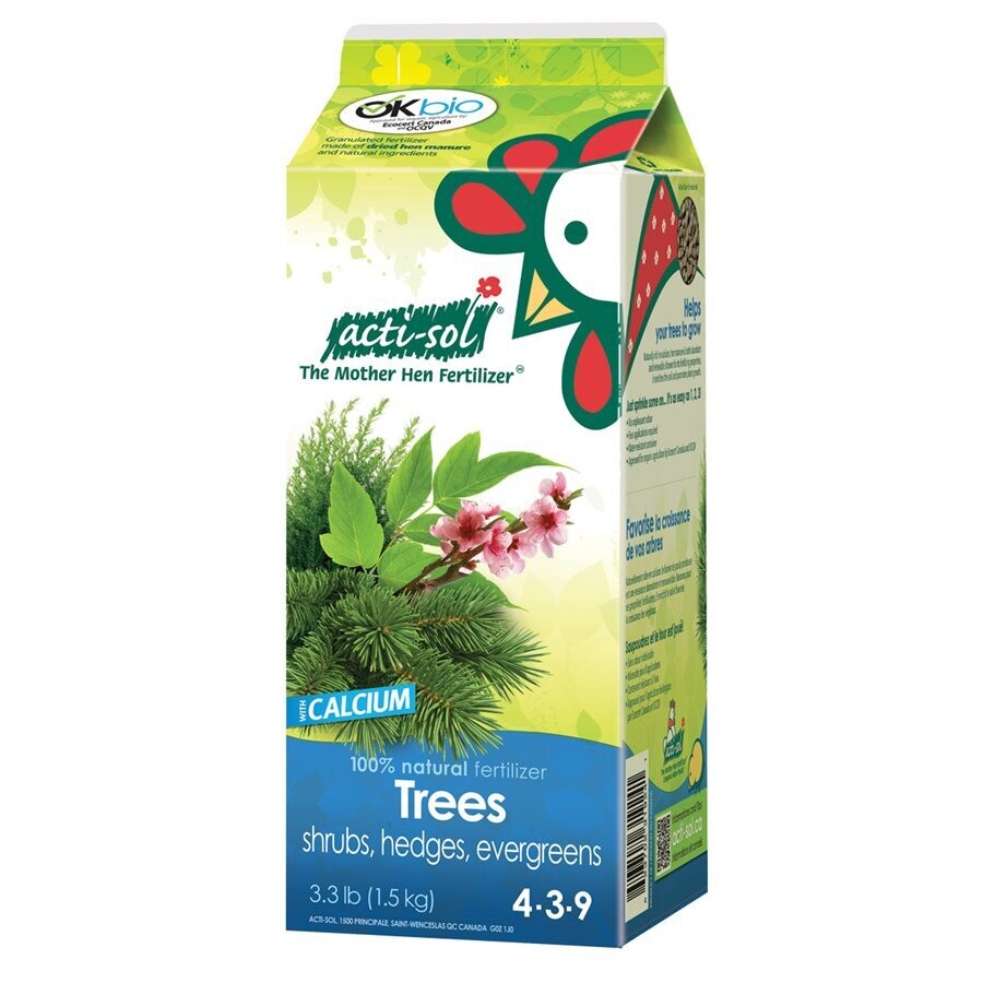Acti-Sol Hen Manure - Trees, Shrubs, Hedges and Evergreens 4-3-9 1.5 kg