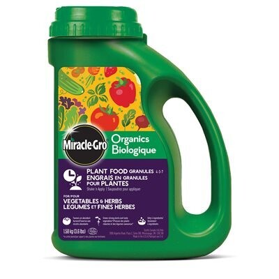 Miracle-Gro ORGANIC Food Granules for Veg. &amp; Herbs 4-3-7