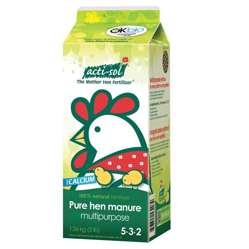 Acti-Sol Hen Manure - Multipurpose 5-3-2 1.36 kg