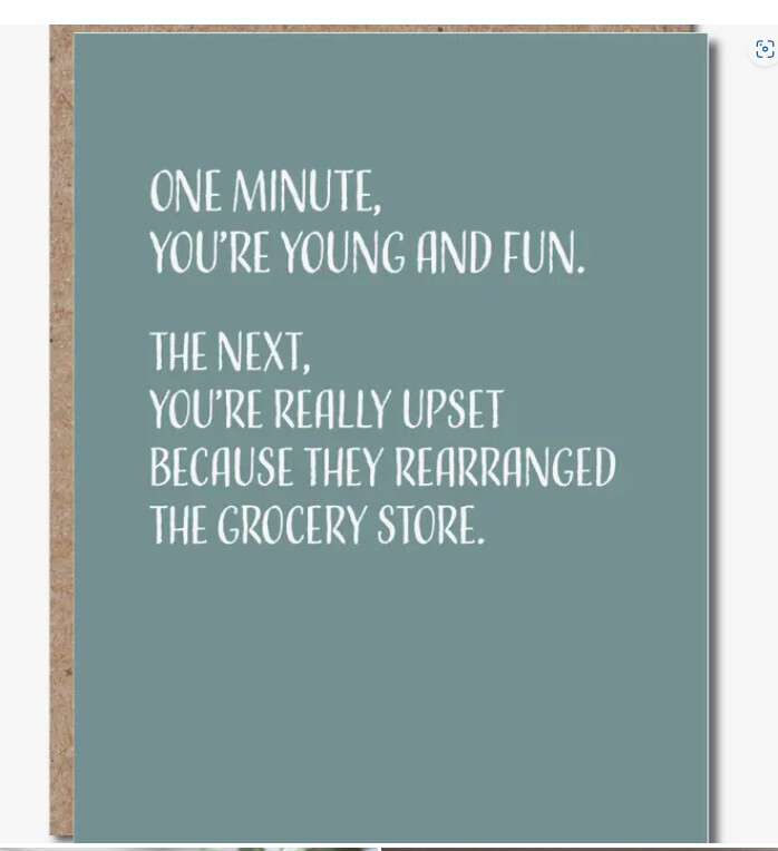Birthday Card - Funny - One Minute Grocery Store