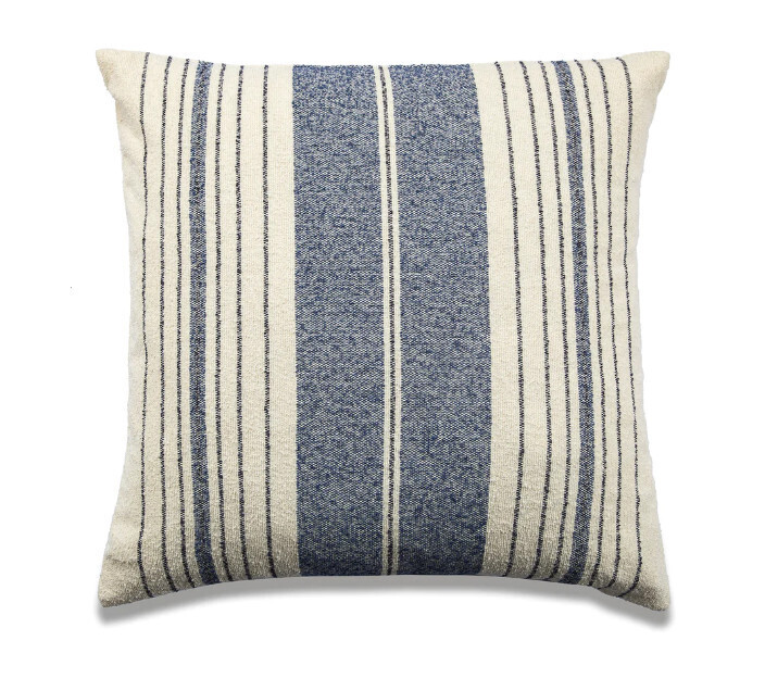 Pillow - French Stripe - Blue 20" x 20"