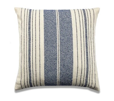 Pillow - French Stripe - Blue 20&quot; x 20&quot;