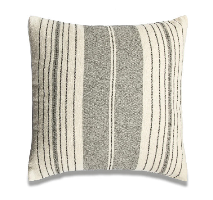 Pillow - French Stripe - Black 20&quot; x 20&quot;