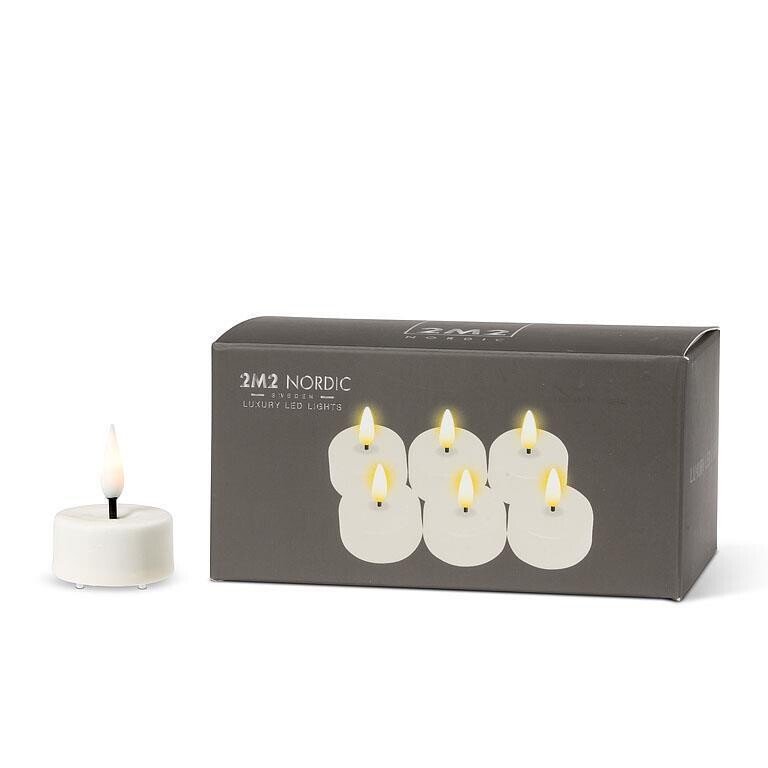 LED Tealight - 1.5" - set of 6 - sand