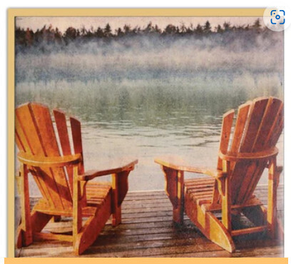 Friendship Card: Muskoka Chairs - blank