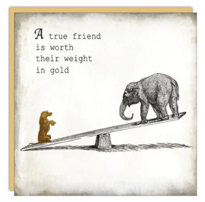 Friendship Card: A True Friend - blank